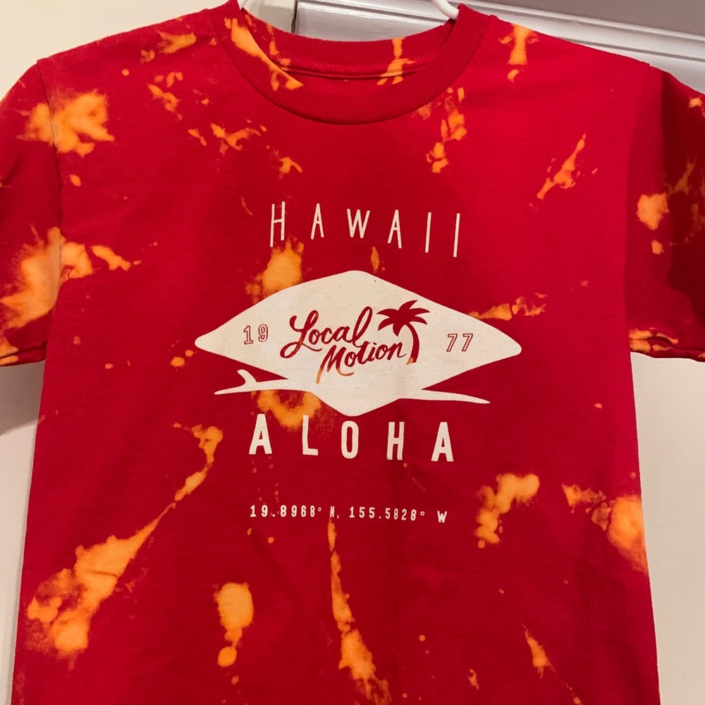 Hawaii small bleached T-shirt custom-made